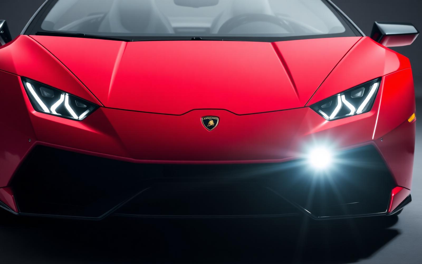 Détail avant de la Lamborghini Huracán