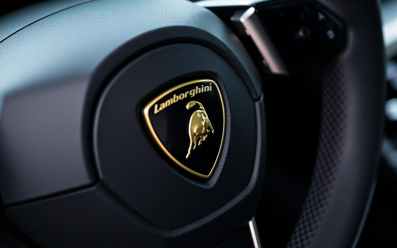Lamborghini Huracán Spyder: Lamborghini steering detail