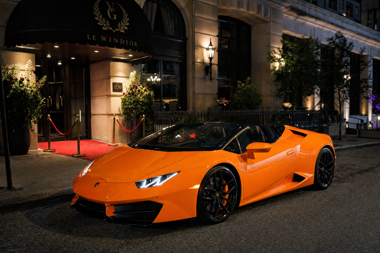 Lamborghini Huracán au bal des finissants à Montréal